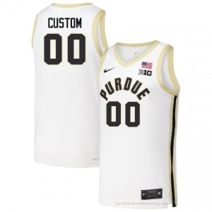 Custom #00 Men Boilermakers White Jersey | Exclusive College Basketball Uniform 66894328