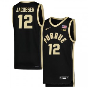 Daniel Jacobsen #12 Black Purdue Boilermakers Jersey | Men Authentic NCAA Basketball Fan Gear 66505241