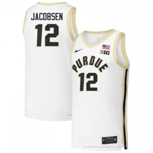 Daniel Jacobsen #12 Men Boilermakers White Jersey | Exclusive College Basketball Uniform 81175242