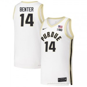 Jack Benter #14 Men Boilermakers White Jersey | Exclusive NCAA Basketball Uniform 78678338
