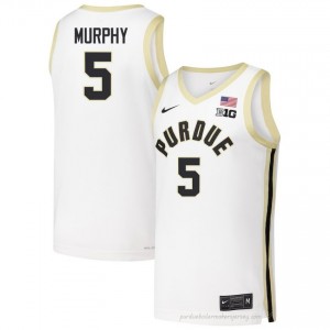 Liam Murphy #5 Men Boilermakers White Jersey | Exclusive University Basketball Uniform 31257125
