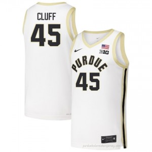 Oscar Cluff #45 Men Boilermakers White Jersey | Exclusive University Basketball Uniform 87233138