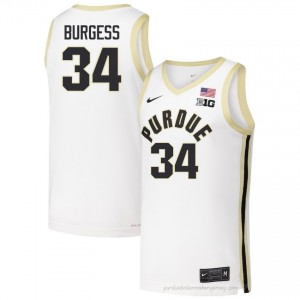 Raleigh Burgess #34 Men Boilermakers White Jersey | Exclusive College Basketball Uniform 44822332