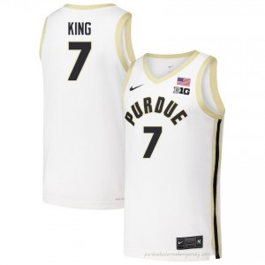 Sam King #7 Men Boilermakers White Jersey | Exclusive Player Basketball Uniform 54192552