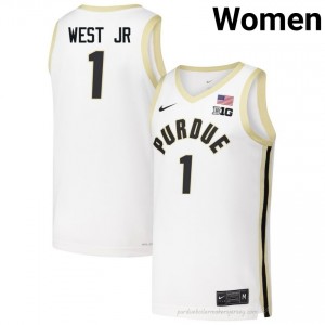 Antione West Jr #1 Women Boilermakers White Jersey | Exclusive University Basketball Uniform 20551647