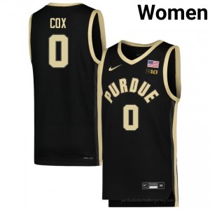C.J. Cox #0 Black Purdue Boilermakers Jersey | Women Authentic NCAA Basketball Fan Gear 60810625