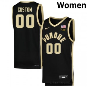 Custom #00 Black Purdue Boilermakers Jersey | Women Authentic NCAA Basketball Fan Gear 50556454