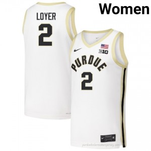 Fletcher Loyer #2 Women Boilermakers White Jersey | Exclusive College Basketball Uniform 98460431