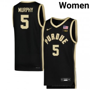 Liam Murphy #5 Black Purdue Boilermakers Jersey | Women Authentic NCAA Basketball Fan Gear 67332007