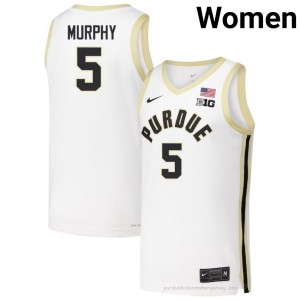 Liam Murphy #5 Women Boilermakers White Jersey | Exclusive High School Basketball Uniform 91841752