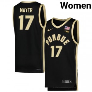 Omer Mayer #17 Black Purdue Boilermakers Jersey | Women Authentic NCAA Basketball Fan Gear 80209174