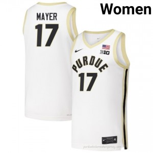 Omer Mayer #17 Women Boilermakers White Jersey | Exclusive Player Basketball Uniform 25545633
