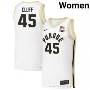 Oscar Cluff #45 Women Boilermakers White Jersey | Exclusive High School Basketball Uniform 56336457