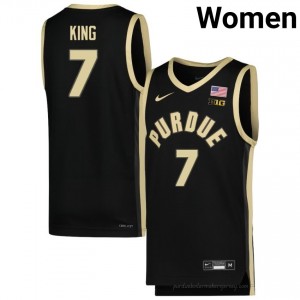 Sam King #7 Black Purdue Boilermakers Jersey | Women Authentic NCAA Basketball Fan Gear 48623208