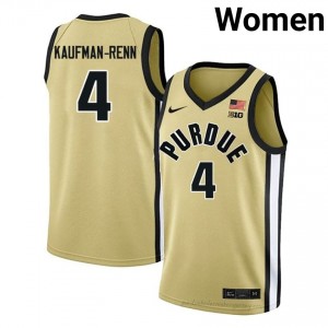 Purdue Boilers Trey Kaufman-Renn #4 Gold Jersey | Women Premium NCAA Basketball Fan Apparel 59218977