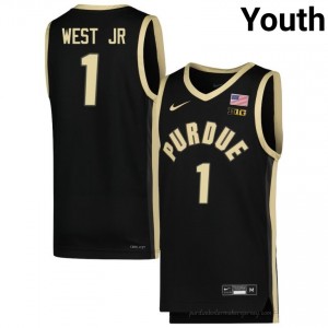 Antione West Jr #1 Black Purdue Boilermakers Jersey | Youth Authentic NCAA Basketball Fan Gear 37489847