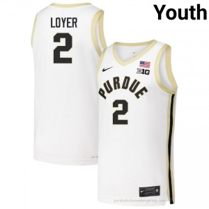 Fletcher Loyer #2 Youth Boilermakers White Jersey | Exclusive Player Basketball Uniform 33372278