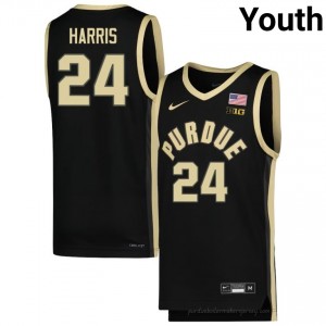 Gicarri Harris #24 Black Purdue Boilermakers Jersey | Youth Authentic NCAA Basketball Fan Gear 21164910