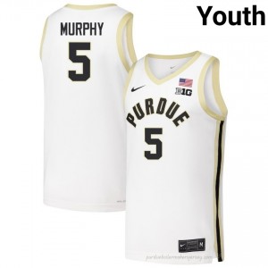 Liam Murphy #5 Youth Boilermakers White Jersey | Exclusive College Basketball Uniform 50905518