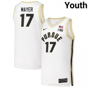 Omer Mayer #17 Youth Boilermakers White Jersey | Exclusive NCAA Basketball Uniform 89946541