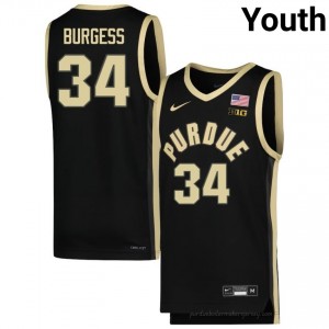 Raleigh Burgess #34 Black Purdue Boilermakers Jersey | Youth Authentic NCAA Basketball Fan Gear 22302354