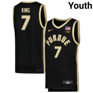 Sam King #7 Black Purdue Boilermakers Jersey | Youth Authentic NCAA Basketball Fan Gear 36422464