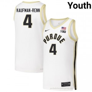 Trey Kaufman-Renn #4 Youth Boilermakers White Jersey | Exclusive College Basketball Uniform 70888367