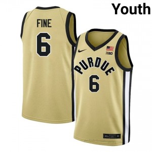 Purdue Boilers Aaron Fine #6 Gold Jersey | Youth Premium NCAA Basketball Fan Apparel 34373693