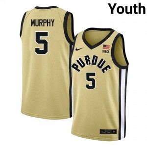 Purdue Boilers Liam Murphy #5 Gold Jersey | Youth Premium NCAA Basketball Fan Apparel 81815652